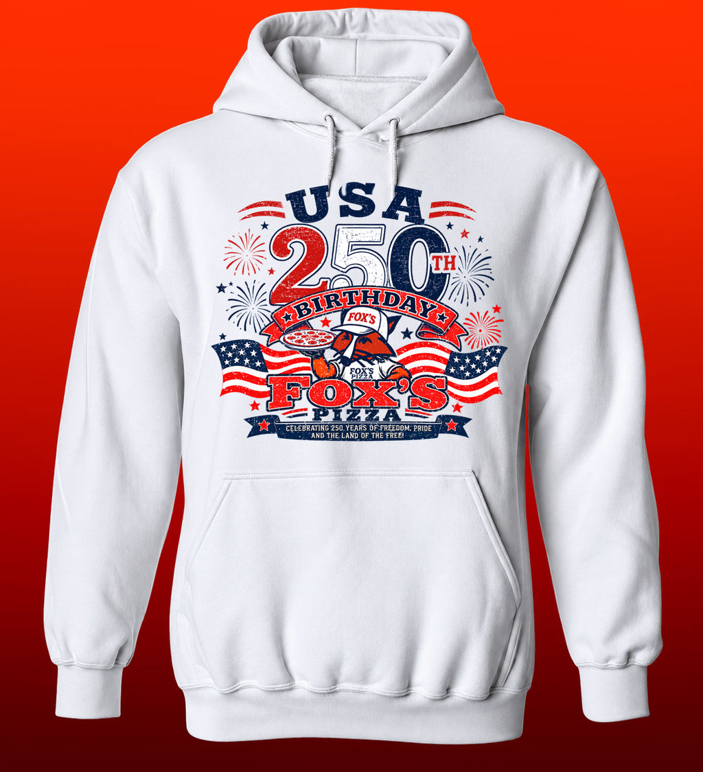 Fox's Pizza USA 250th Birthday Hoodie - White