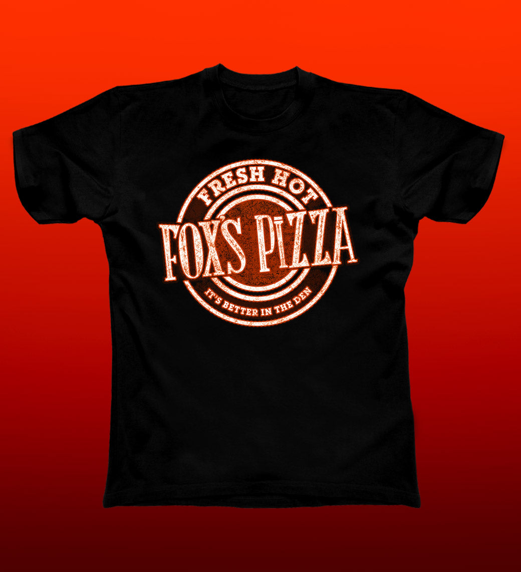 Fox's Pizza Fresh Hot Circle Logo Tee - Black